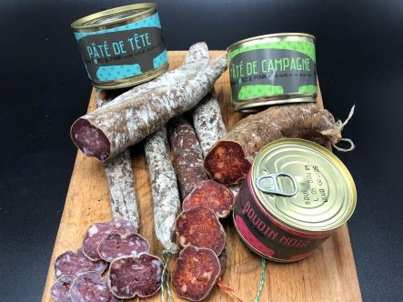 Ferme Porc & Pink - La Pink Charcuterie, panier spécial apéro sans sels nitrités