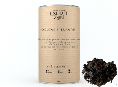 Esprit Zen - Thé Bleu Vert "Ti Kuan YIn" - Boite 100g