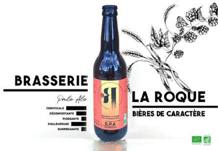 La Roque  Brasserie Bio, paysanne et familiale - Bière G.P.A  6x75cl - Brasserie Fermière Bio