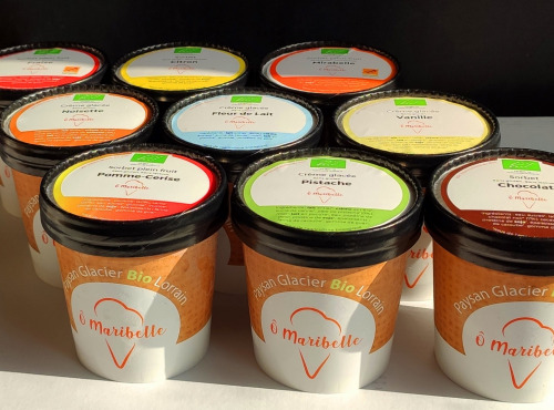 O Maribelle - Lot de 9 glaces (sorbets et crèmes glacées) 125 ml