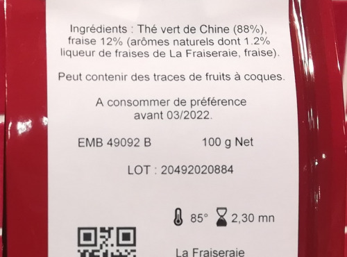 La Fraiseraie - Thé Vert Fraise