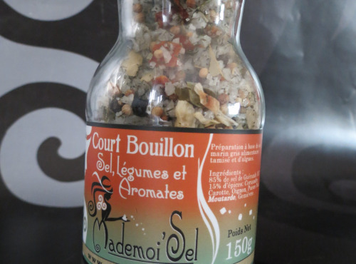 Le Panier à Poissons - Court bouillon- sel de Guérande légumes et aromates, pot de 150gr