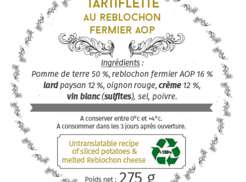 Les Bocaux du Bistrot - Tartiflette au reblochon fermier AOP