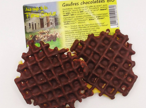 Beurre Plaquette - Gaufres Chocolatées BIO, Aux œufs de La Ferme Censier