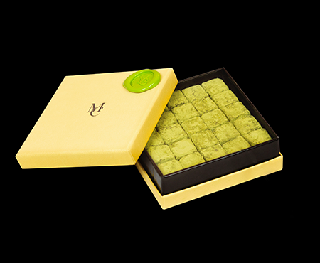 Compagnie Générale de Biscuiterie - pavés chocolat noir Matcha bio du Japon