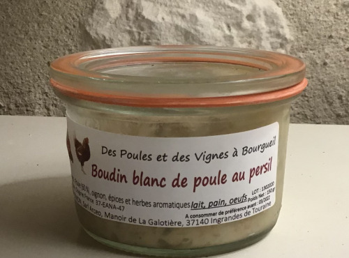 Des Poules et des Vignes à Bourgueil - Boudin Blanc De Poule au persil