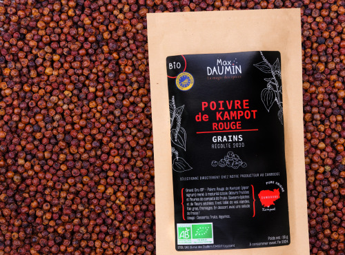 Epices Max Daumin - Poivre Rouge de Kampot - Bio & IGP