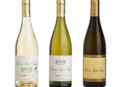 Château Saint Estève d'Uchaux - Coffret Cadeau  "nos Viogniers" Blanc et Côtes du Rhône Villages - 3 Bouteilles