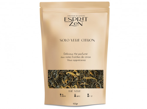 Esprit Zen - Thé Vert "Solo vert Citron" - citron vert - Sachet 100g