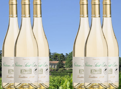 Château Saint Estève d'Uchaux - Viognier Roussanne Blanc sec Tradition 2020 AOP Côtes du Rhône BIO x6