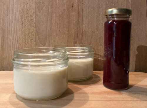 Le Jardin des Gallines - Panna cotta et son coulis de groseilles bio