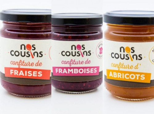 Nos cousins Conserverie - Trio De Confitures: Fraise, Framboise, Abricot 3x240g