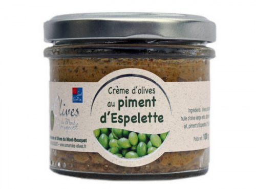 Les amandes et olives du Mont Bouquet - Crème d'olives au piment d'Espelette 100 g