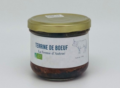 La Ferme d’Autrac - Terrine de Bœuf BIO 180gr, 100% bœuf