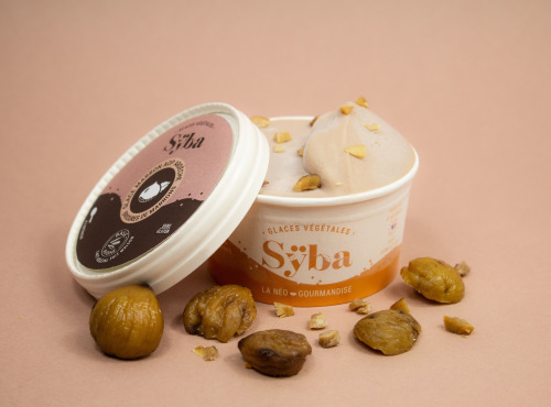 Sÿba - Glaces végétales - 120ml - Glace marron AOP Ardèche, brisures de marrons