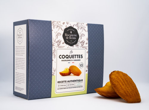 Biscuiterie de Reims - Boite de 12 Madeleines Amandes