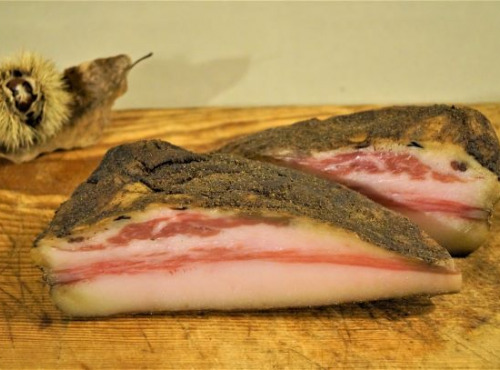 Charcuterie Mannei - Vuletta (ou Bulagna) Fermière de Porc Noir Nustrale - Affinée 4/6 Mois - En Morceau