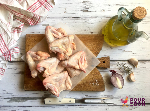 Les poulets de la Marquise - [surgelé] Ailes de poulet fermier bio "120 à 150 jours d'élevage" 1kg