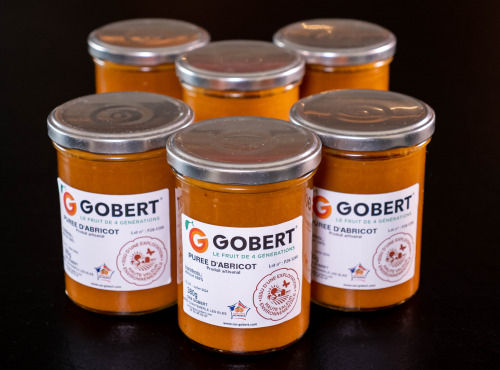 Gobert, l'abricot de 4 générations - Purée d'abricots - lot de 6 pots de 380g