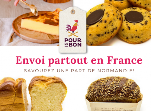 Boulangerie Maison Héron père et filles - Pack Découverte: 1 flan 6 pers + 1 brioche + 4 tigrés + 1 viking