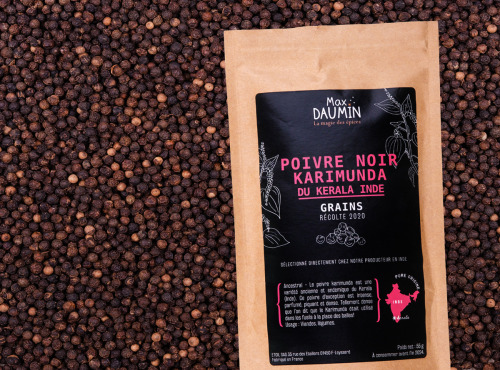 Epices Max Daumin - Poivre Noir Karimunda - Monts Cardamomes (kerala) Inde