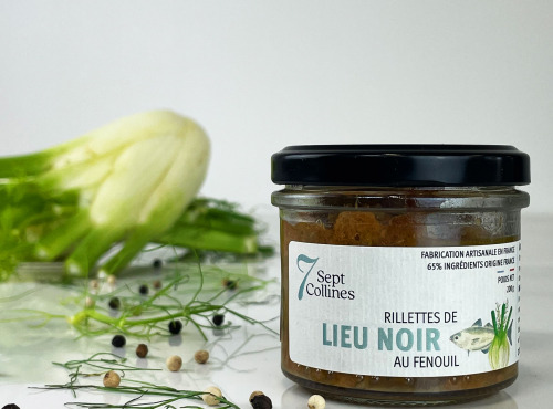 Sept Collines - Rillettes de Lieu Noir au Fenouil - 100g