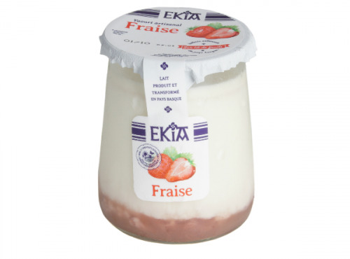 Bastidarra – Ekia - Yaourts bi couche Fraise - 8 Pots