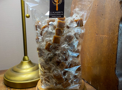 L'AMBR'1 Caramels et Gourmandises - Caramel A L'Orange Et Cannelle - Sachet De 500g