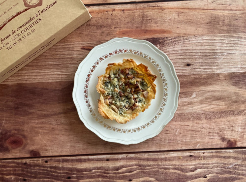 Les Croustades d'Isabelle - Croustades individuelles Salée poitrine de porc et bleu d'Auvergne x4