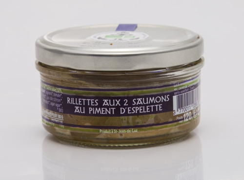 ONAKE - Le Fumoir du Pays Basque - Rillettes aux 2 Saumons au Piment d'Espelette - BIO