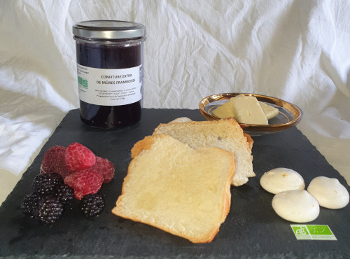 La Ferme du Montet - Confiture Extra de mûres framboises BIO - 220 g