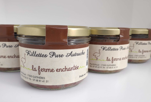 La Ferme Enchantée - Rillettes Pure Autruche - 180 gr