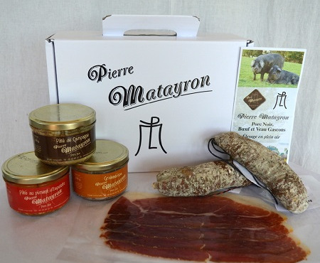 Pierre Matayron - COFFRET CADEAU Charcuterie "Pierre MATAYRON" - Porc Noir Gascon