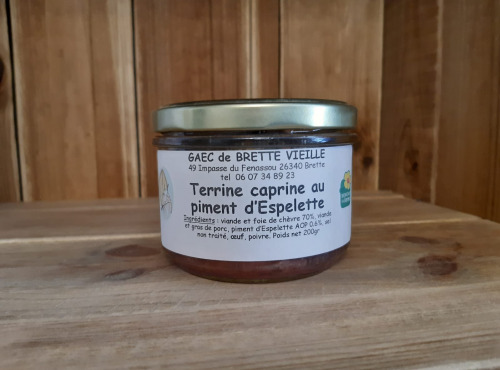 Gaec de Brette Vieille - Terrine caprine au piment d'Espelette AOP - 200g