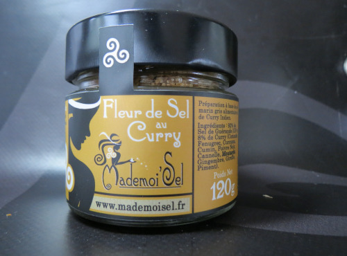 Le Panier à Poissons - Fleur de sel au curry 120g, 100% sel de Guérande