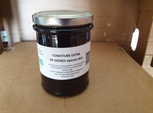 La Ferme du Montet - Confiture Extra de Mûres epicées - 220g