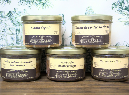 Ferme des Hautes Granges - Lot terrines et rillettes - 5 pots de 190 g