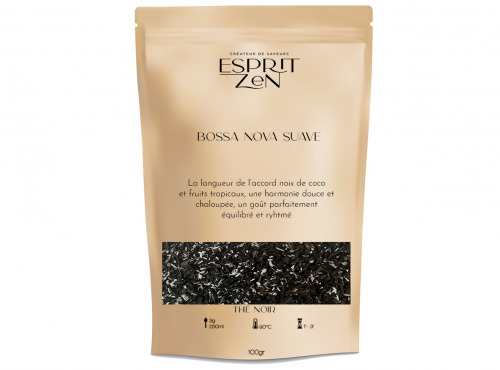 Esprit Zen - Thé Noir "Bossa Nova Suave" - fruits de la passion - coco - Sachet 100g