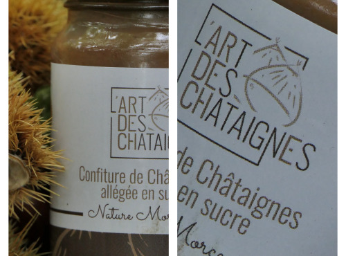 L'Art des Châtaignes - Confiture De Châtaignes Allégée Sucre - Nature Morceaux - 230g