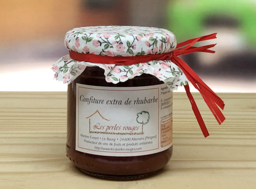 Les Perles Rouges - Confiture Extra De Rhubarbe