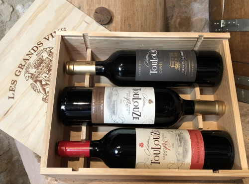 Château des Plassons - Coffret Bois Château Toulouze: Cuvée Prestige 2016,  Grande Cuvée 2018 Et  Cuvée Fruitée 2018