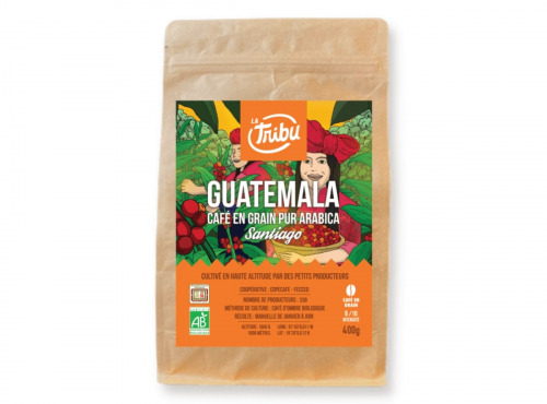 LA TRIBU - Café Santiago Guatemala Grains 400g Équitable & Bio