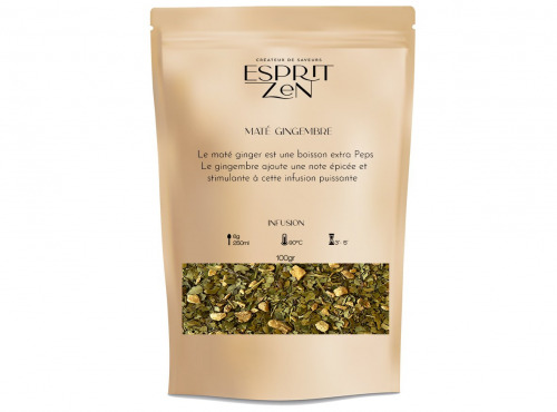 Esprit Zen - Infusion Peps ! " Maté Gingembre "  - Sachet de 100g