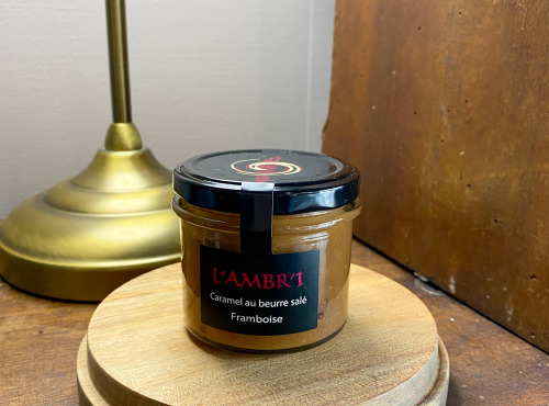 L'AMBR'1 Caramels et Gourmandises - Crème De Caramel A La Framboise - Pot De 130g