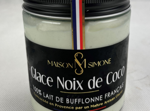 Maison Simone - Glaces au Lait de Bufflonne - Glace Noix de Coco au lait de Bufflonne - 350g