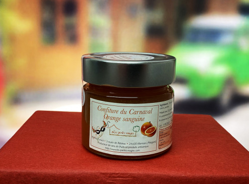 Les Perles Rouges - Confiture du Carnaval (orange sanguine entière) Collection Élégance