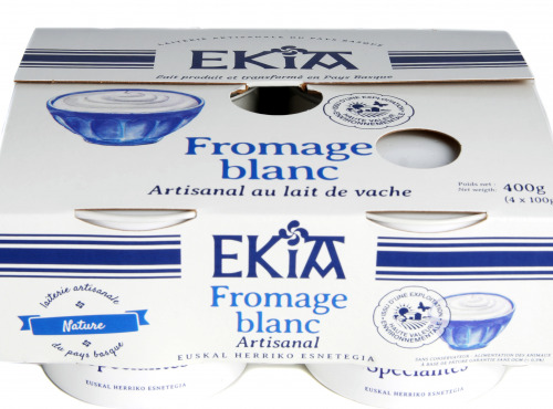 Bastidarra – Ekia - Fromage Blanc Nature 4*100 Gr