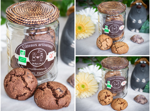 P'tit Bout d'Alsace - Coffret "Eco" P'tits Cookies BIO - 3 variétés x 125g