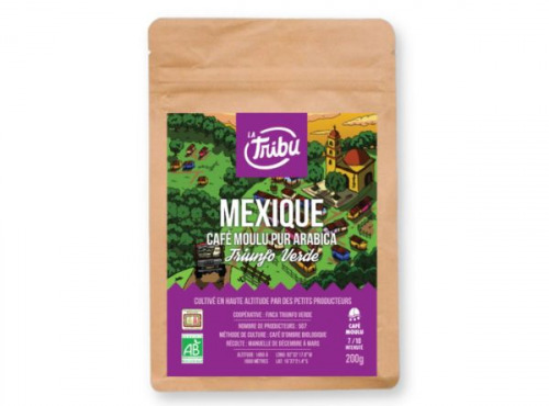 LA TRIBU - Café Triunfo Verde Mexique Grains 400g Équitable & Bio