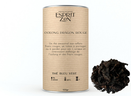 Esprit Zen - Thé Bleu Vert "Dragon rouge" - Boite 100g